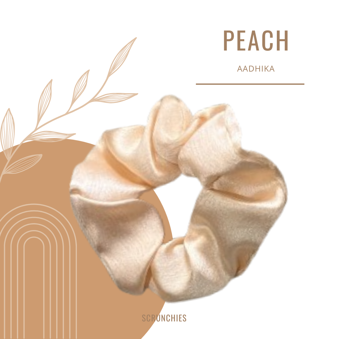 Set of 6 Peach Scrunchies