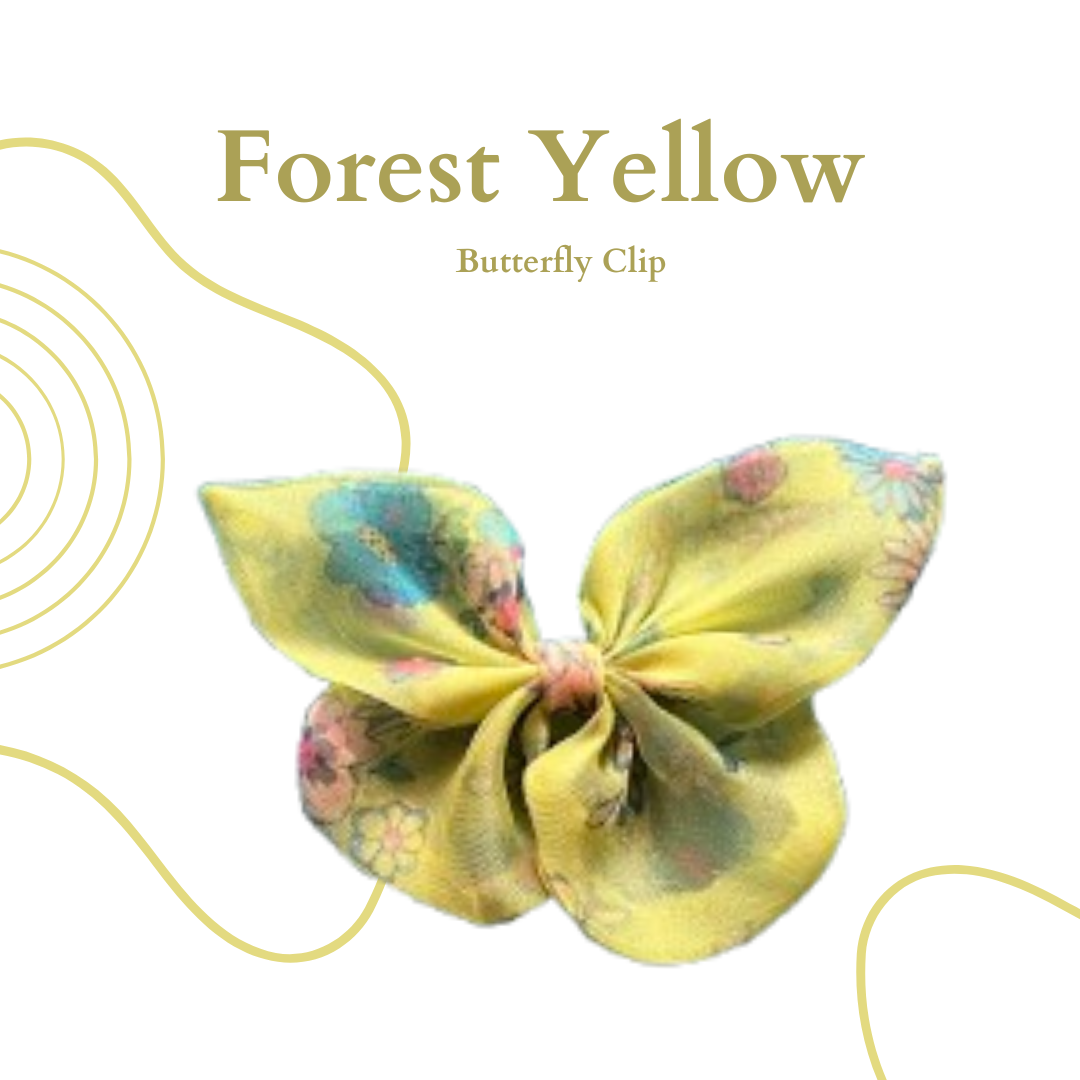 Set of 4 Forest Yellow Clips