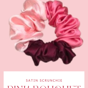 Set of 3 Pink Bouquet Scrunchies