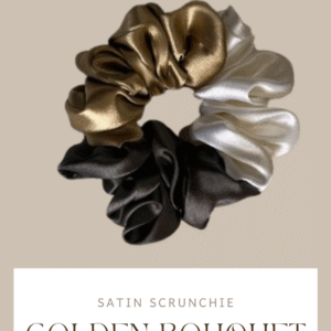 Set of 3 Golden Bouquet Scrunchies